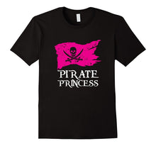 Pirate Princess Shirt Pink Ladies Flag Skull and Swords