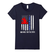 I Stand for the Anthem and Kneel for the Cross US Flag Shirt