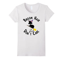 Halloween T-Shirt Messy Broom Hair Don't Care Shirt