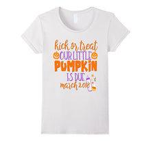 Halloween Pregnancy Shirt Kick or Treat Due March 2018