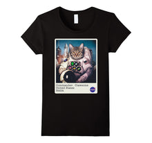 NASA Commander: Clawsome Cat Astronaut Graphic T-Shirt