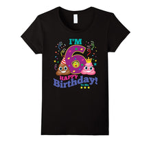 6th Birthday Shirt Birthday Girls 6 Emoji Confetti T-Shirt