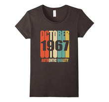 Retro October 1967 T-Shirt 50 Yrs Old Bday 50th Birthday Tee