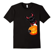 Cute Evil Dog With Pumpkin Funny Halloween T Shirt