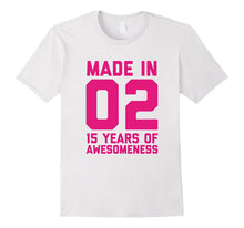 15th Birthday Shirt Gift Age 15 Year Old Girls Tshirt Tee