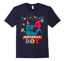4th Birthday Boy T-Shirt Birthday Dinosaur