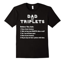Mens Funny Triplet Dad T-Shirt for Father's Day Common Questions