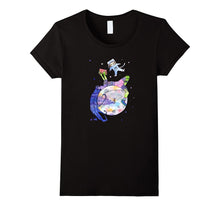 Reading With Space Cat Shirts - Cat Lovers Graphic Gifts