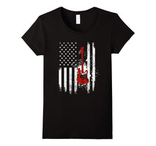 Bass Guitar American Flag T-Shirt - Bass Guitar T-Shirt