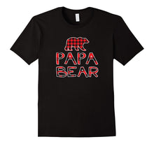 Papa Bear Red Plaid Flannel T-Shirt