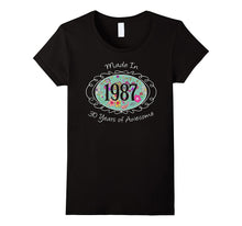 30th Birthday Gifts for Her Woman 1987 40 Bday Gift Tshirt