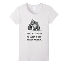 "TELL THIS VEGAN" Funny Gorilla Lifestyle Novelty Shirt