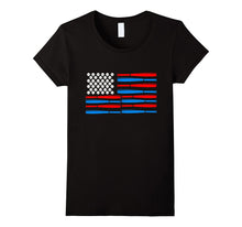 Dad American Flag Baseball T-Shirt July 4th Father's Day