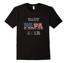 Mens Best Papa Ever T Shirt Gift Patriotic USA Flag I Stand