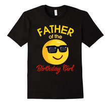 Proud Father of the Birthday Girl T-Shirt Glasses Emoji