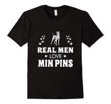 Real Men Love Min Pins Cute Dog Dad T-Shirt
