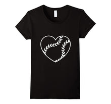 Softball Baseball Heart Shirt, Gift for Softball Mom or Dad