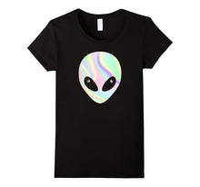 Alien Head T-Shirt Holographic Effect