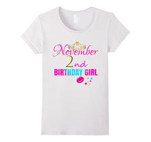 GIRLY CUTE: November 2nd Birthday Girl Party Women Shirt