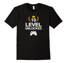 10th Birthday Level 10 Unlocked Funny T-Shirt Gamer Gift Kid