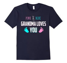 Pink or Blue Grandma Loves You Baby Gender Reveal T-Shirt