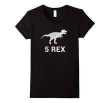 5th Birthday Gift Funny T Rex Dinosaur Shirt 5 Year Old