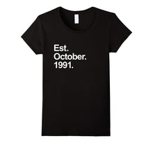 Est October 1991 Shirt Awesome 26th Birthday Gifts TShirt