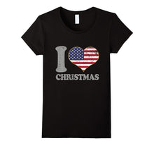 Christmas T Shirt American Flag Tee Vintage Men Women Youth