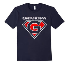 Mens Grandpa Super Hero Best Father Day Gift Tee for Grandfather