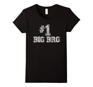 #1 Big Bro Brother T Shirt -Number One Father's Day Gift Tee