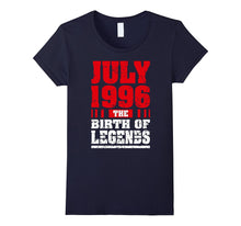 21st Birthday Gift Tee Born in July 1996 Legends Distressed