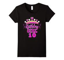 Birthday Girl Ten Year Old Birthday Party Princess Shirt
