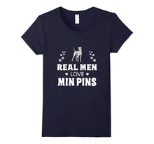 Real Men Love Min Pins Cute Dog Dad T-Shirt