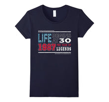 30th Birthday T-Shirt Born in 1987 Life Begins at 30