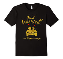 15th Wedding Anniversary T-Shirt Just Married 15 Yrs Ago Tee