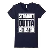 Straight Outta Chicago T-Shirt Funny Illinois Gift Shirt