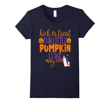 Halloween Pregnancy Shirt Kick or Treat Due May 2018
