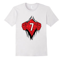 Superhero Birthday Shirt 7 Year Old Tshirt Girls Boys Comic