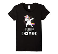 Cute Dabbing Unicorn Birthday Shirt December - Perfect Gift