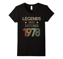 Legends Since October 1978 Shirt - 39th Birthday Gifts Shirt