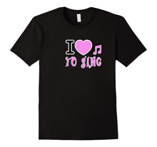 Girls T Shirt I Love to Sing: I Heart to Sing Girls Tee