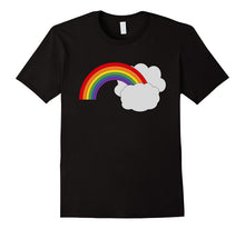 Retro Rainbow Shirt Clouds 1980s Cute Hipster Punk Rave