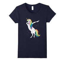 Dabbing Unicorn With Rainbow Men Women T-Shirt