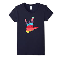 ASL  American Sign Language I Love You Tshirt Rainbow Pride