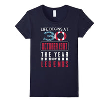 30th Birthday Born in October 1987 Year of Legends T-Shirt