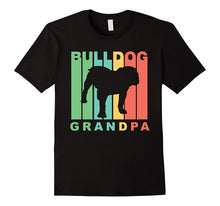 Mens Retro Style Bulldog Grandpa Dog Grandparent T-Shirt