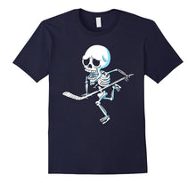 Skeleton Hockey T-Shirt Funny Halloween