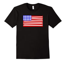 Baseball American Flag T-Shirt for July 4th Independence USA