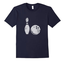 Bowling Shirt, Distressed Faded Ball and Pin Bowler Gift