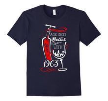Age Gets Better With Wine Born in 1963 Birthday T-Shirt